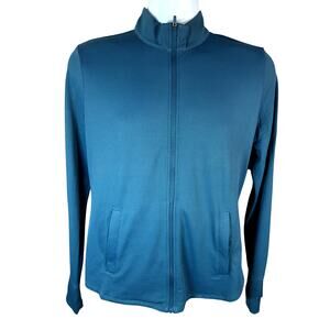 Tommy Bahama Active Jacket Womens Size Large Blueish Green Full Zip Textured